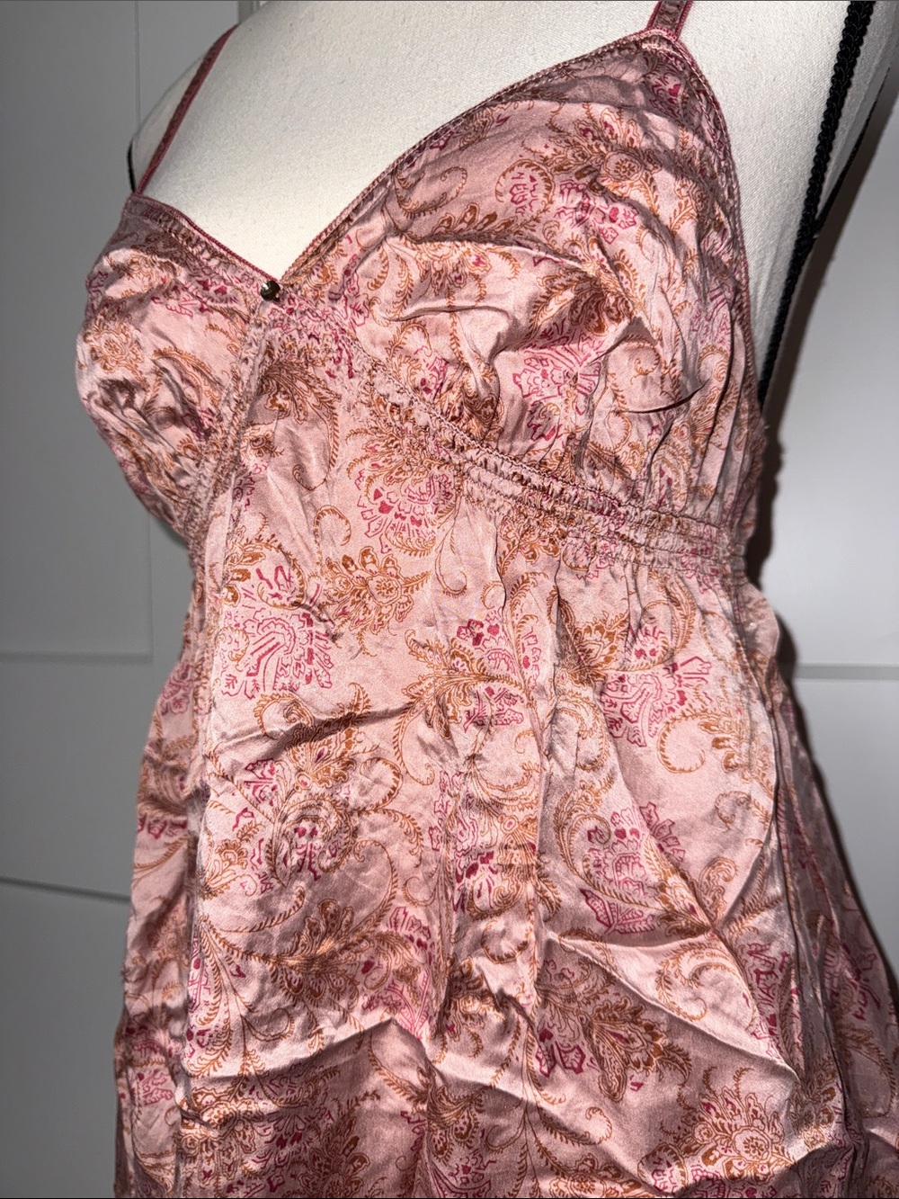 Vintage Victoria Secret Y2K 100% silk chemise slip dress cottage core euro small - Picture 3 of 8